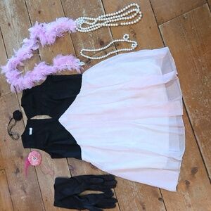 Roaring 20's Flapper Dress Sz 2XL Plus Accessories